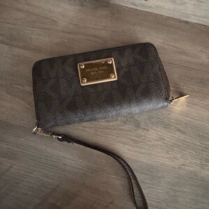 Michael Kors Dark Brown Wristlet Wallet